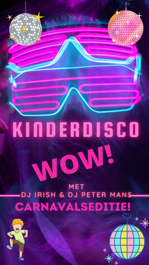 Performance by DJ IRISH & DJ Peter Mans - Poster Kinderdisco Wow!